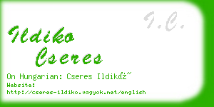 ildiko cseres business card